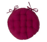 Atmosphera - Galette de Chaise Ronde en Coton Rouge D38 cm