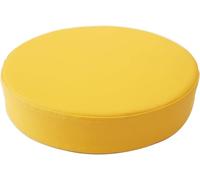 Galette de chaise ronde imperméable avec fermeture éclair invisible (citron | Éponge 35D haute résilience avec similicuir imperméable et fermeture éclair dissimulée pour un confort durable et facile à