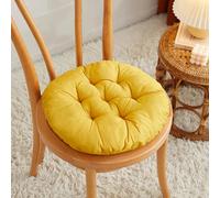 Galette de Chaise Ronde Jaune 40x5cm