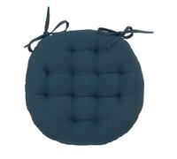 Galette de Chaise Ronde Leana 38cm Bleu Égéen