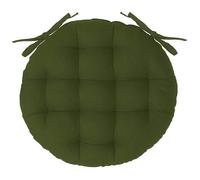 Galette de chaise ronde vert kaki D38cm - Atmosphera Créateur d'intérieur