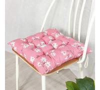 Galette de Chaise Rose Floral 40x40x6cm