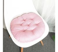 Galette de Chaise Rose Rayé 40x6cm