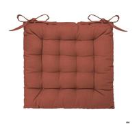 Atmosphera - Galette de Chaise en Coton Terracotta 38x38 cm
