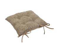 Galette de chaise Soana bouclette beige lin 38x38cm - Atmosphera Créateur d'intérieur