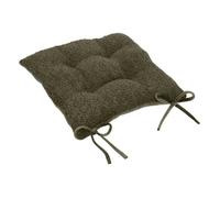 Atmosphera – Galette de chaise Soana bouclette 38x38 cm vert kaki
