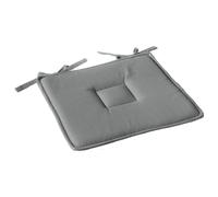 Galette de chaise uni effet Bachette - 40 x 40 cm - Gris