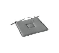 - Galette de chaise uni effet Bachette - 40 x 40 cm - Gris