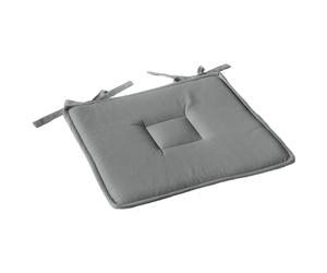 Galette de chaise uni effet Bachette - 40 x 40 cm - Gris