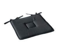 Galette de chaise uni effet Bachette - 40 x 40 cm - Gris Foncé