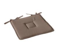 Galette de chaise uni effet Bachette - 40 x 40 cm - Marron