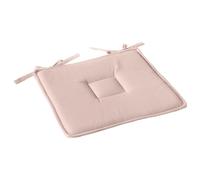 Galette de chaise uni effet Bachette - 40 x 40 cm - Rose