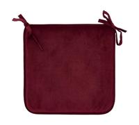 Galette de Chaise Uni Lilou 38x38cm Rouge Grenat