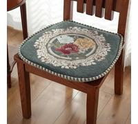 Galette de Chaise Vintage Baroque vert 42x44x4cm