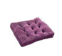 Galette De Chaises CarréEs 45x45, Coussin Ergonomique Chaise Bureau Velour, Double Face Velours Coussins De Chaise D'IntéRieur Bureau Epais Ferme 8cm Doux Confortable Anti-DéFormation Pourpre 1