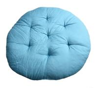 Galette de siège ronde en polyester pour chaise suspendue (D) 50 cm | Tissu polyester doux, rembourrage en coton PP, texture respirante, 50 cm de diamètre, pointe élargie au soleil