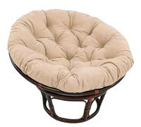 Galette de siège ronde épaisse pour chaise suspendue en fourrure de rotin et chaises de jardin 110 x 110 cm