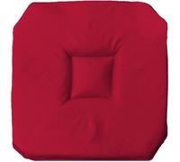 Galette - DOUCEUR D'INTERIEUR - 36x36 cm - Polyester - Uni - Rouge - 4 Rabats