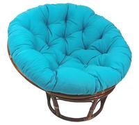 Galettes de chaise à suspendre rondes et épaisses pour chaises de jardin et chaises de jardin en fourrure de rotin Bleu 100 x 100 cm