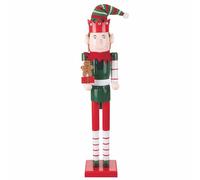GALILEO Elfe Casse-Noisette de Noël en Bois H 80 cm, Santa's House