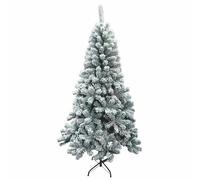 Galileo House 5917661 PVC Sapin de Noël enneigé, 1000 Branches, Vert/Blanc, 210 cm Hauteur
