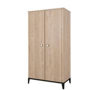 Galipette - Armoire 2 portes Marcel Chêne blond Noir