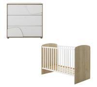 Galipette Ensemble duo lit 70x140 - commode 3 tiroirs