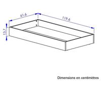 Galipette Option pour lit bébé tiroir 120 cm blanc