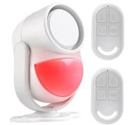 GALOOK Alarme Maison Piscine Moto Camping Car Porte Garage Voiture sans Fil, Sirene Alarme Detecteur de Mouvement sans Fil Exterieur Interieur avec 2 TéLéCommande, 125dB