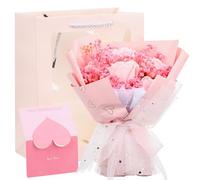 GALPADA 1 Bouquet Bouquet de Fleurs Séchées Gypsophile Rose, Présent Romantique Saint-Valentin, Solide et Polyvalent, pour Petite Amie Lors D'événements Spéciaux