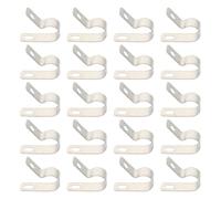 GALPADA 1 Ensemble Attache de Câble R en Aluminium Anodisé Argenté, Résistance la Corrosion, Installation Rapide pour Gestion de Câbles et Boîtiers Domotiques 30 Pièces