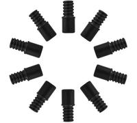 GALPADA 10 Pièces Accessoire Manche de Balai en Abs Noir 22mm Embout Fileté pour Rallonge, Installation Facile et Fixation Stable, pour Serpillière et Nettoyage Maison