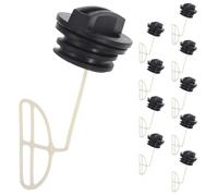 GALPADA 10 Pièces Bouchon de Bidon D'essence Capuchon de Rechange pour Tondeuse à Gazon en PP Noir, pour Réservoir D'huile et Tronçonneuse, Joint D'étanchéité Sécurisé