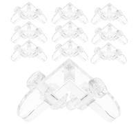 GALPADA 10 Pièces Équerre Angle Acrylique Transparente en L pour Panneaux | Assemblage de Meubles et Vitrines, Protection des Bords, Usage Solide, Fixation Simple