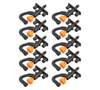 GALPADA 10 Pièces Micro-arroseur en Plastique Noir Rotatif de Type G avec Mécanisme Auto-Rotatif 360 Degrés pour Irrigation de Plates-Bandes et Jardinage Domestique