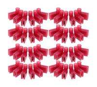 GALPADA 100 Pièces Connecteur Électrique à Fourche Rouge en Plastique Design à Sertissage à Froid et Angle Coudé pour Câblage Électrique Sûr et Rapide