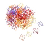 GALPADA 100 Pièces Trombones de Feuille D'érable Pince Polyvalente Mignons en Métal et Plastique pour Organiser Dossiers Maison Journaux