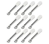 GALPADA 12 Pièces Vide-Fruits en Acier Inoxydable, Arrache-noyaux de Fruits, Équeuteuse de Fraises, Argenté, pour Ananas et Melons, Préparation de Fruits et en-Cas
