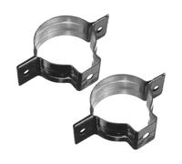 GALPADA 2 Pièces Collier Support Sécurisé en Alliage D'aluminium Noir de Serrage et Fixation Stable pour Tuyau Rond pour Gouttière, Installation Système D'évacuation Extérieure