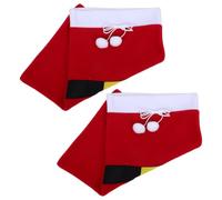 GALPADA 2 Pièces Paquet Présent de Noël en Flanellette Rouge Grosse Capacité pour Emballage Solide et Fête de Noël Ambiance Festive