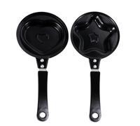 GALPADA 2 Pièces Poêle à Mini-omelettes Antiadhésive Forme Étoile et Cœur, Facile à Utiliser pour Préparer Repas Amusant pour Garçon et Filles Plusieurs styles