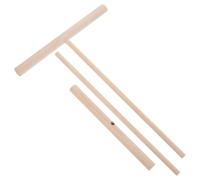 GALPADA 2 Pièces Racloir Plat Bois T Forme pour Crêpes et Omelettes Spatule Pâtisserie Multifonction Outil Cuisine Adapté Poêles Grills Électriques et Plaques Plates Lot