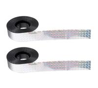 GALPADA 2 Rouleaux Ruban Effaroucheur D'oiseaux Double Face 2 Rouleaux Pet | Effet Scintillant, Réfléchit le Soleil, Longueur Découpable, Tourne Vent, pour Aéroports et Parkings