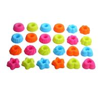 GALPADA 24pièces Moulds à Muffins Silicone Réutilisables Antidérapants Formes Caissettes Cupcakes Cuisson Éggs Pudding Jusqu à Set de Boulangerie pour DIY et Partie