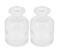 GALPADA 2pièces Bouteilles Diffuseur Verre Cylindriques Flacons Vides pour Huiles Essentielles Diffuseur Parfum Maison Compact et Élégant