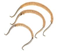 GALPADA 3 Pièces Poignée de Théière Poignée Rétro Ergonomique, en Bois de Hêtre, Accessoire pour Bouilloire Japonaise pour Usage Professionnel, Facile à Utiliser
