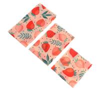 GALPADA 3pièces Lot Emballages Alimentaires Réutilisables Coton Bio Cire Abeille Naturelle Tissu de Conservation pour Cuisine Fruits et Fromages sans Plastique