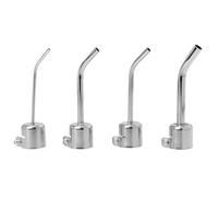 GALPADA 4 Pièces Buse de Station de Soudage à Air Chaud Pointes de Soudure à Air Chaud Coudées Alliage D'aluminium Argenté 3mm 5mm 6mm 8mm pour Station de Reprise