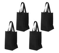 GALPADA 4 Pièces Porte-Bouteilles Réutilisables Pochette Fourre-Tout pour Bouteilles Cadeau pour Vin, Bière ou Whisky avec Poignée