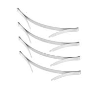 GALPADA 4pcs Butoirs de Porte Coulissante en Acier Manganèse Argenté, Positionneur Inférieur Amortisseur Intégré pour Armoires, Protection Anti-collision
